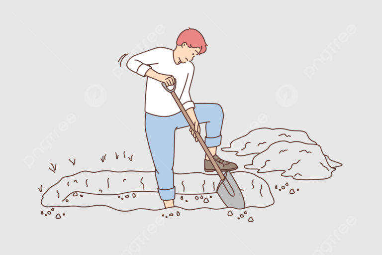 person digging